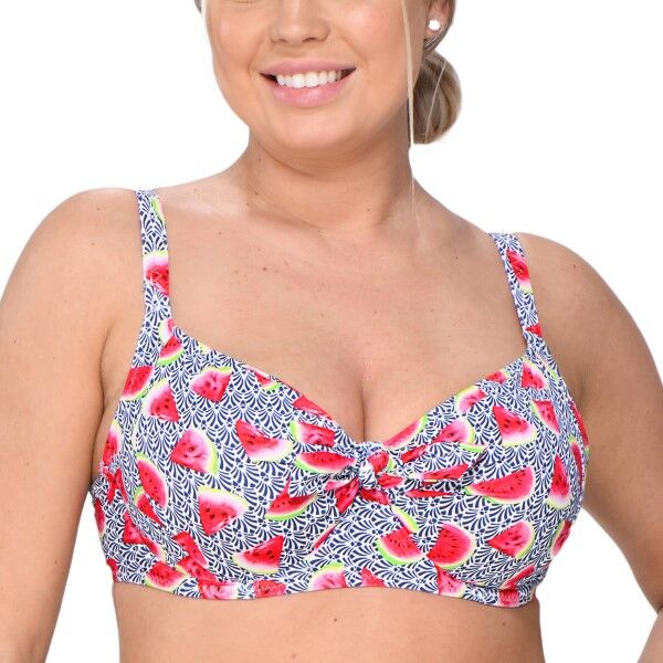 Saltabad Watermelon Dolly Bikini Bra - Blue Pattern