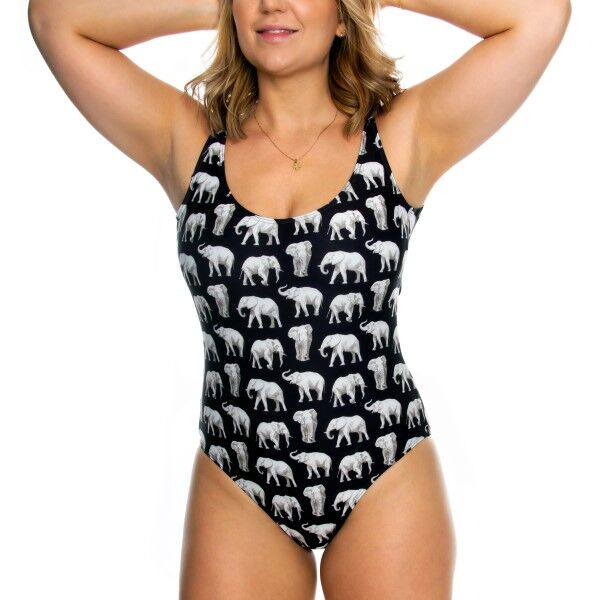 Saltabad Elephant Jackie Swimsuit - Black pattern-2