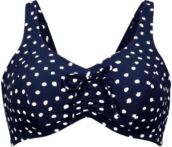 Rosa Faia Blue Dots Mexicali Prosthesis Bikini Top - Navy-2