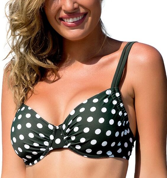 Wiki Cannes Padded Bikini Top - Green/White