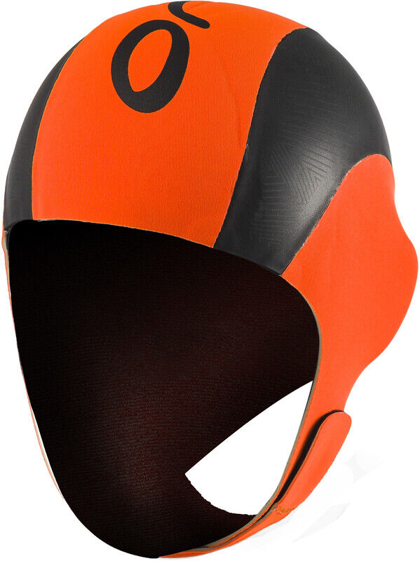 ORCA High Vissibility Neoprene Svømmehette Orange/Svart S/M 2022 Badehetter