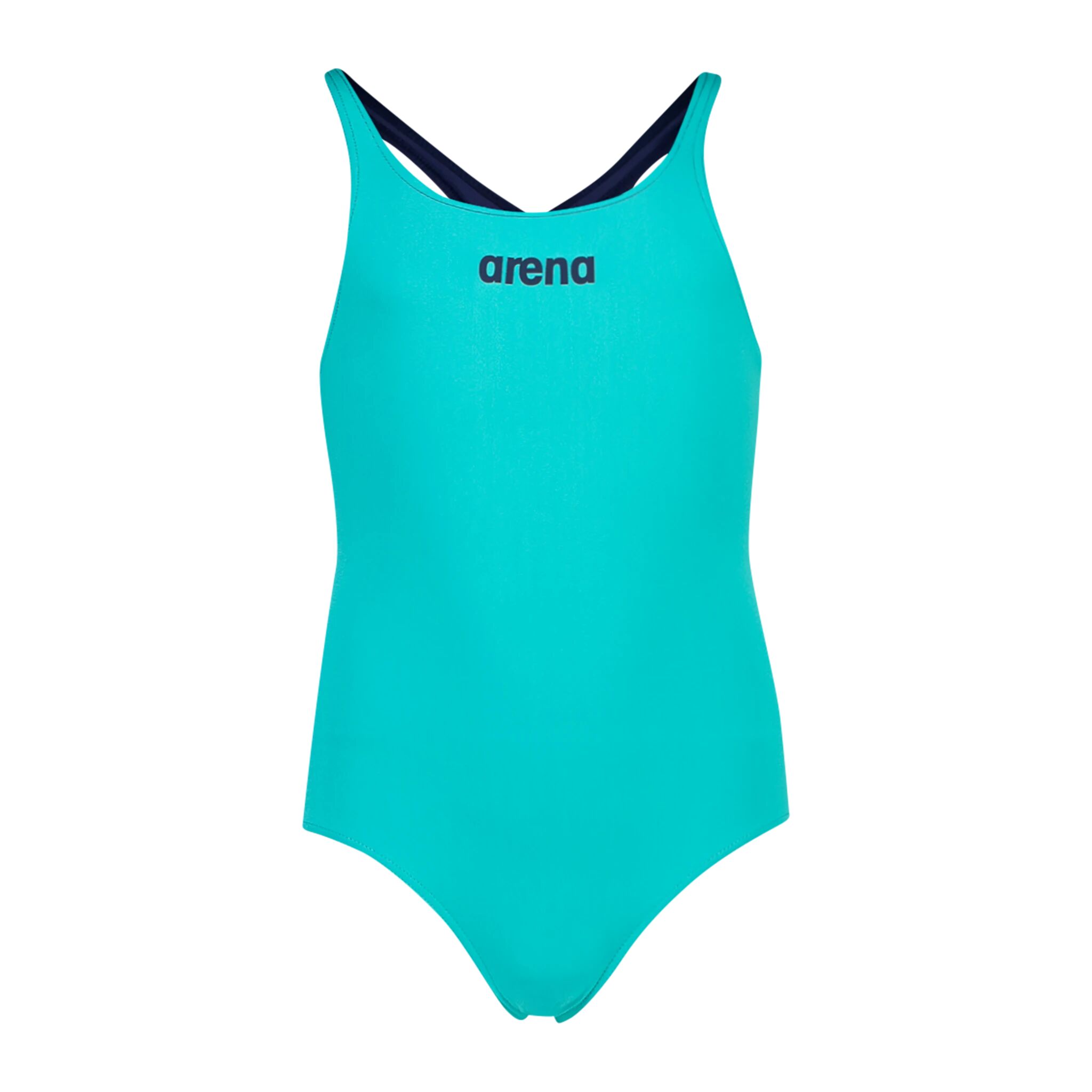 Arena Girl Solid Swim Pro, badedrakt junior 10-11 Mint-navy