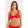 Tezenis Biquíni Balconette Microfibra Reciclada Canelada Mulher Vermelho Tamaño 5