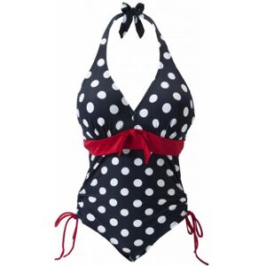 Pour Moi Ahoy Spotty Halter Swimsuit - Navy/white