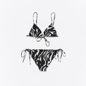 BIMBA Y LOLA Black Tiger Liquid triangle bikini TIGER LIQUID BLACK-BEIGE S adult