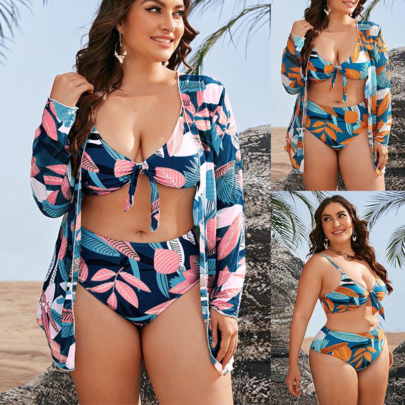 bikiniss Feminine Bikinis 3 Pieses Set Plus Size 4xl Women's Push Up Swimsuit 2022 New Swimwear Women Bodysuit Sexy Women's Bathing Suits