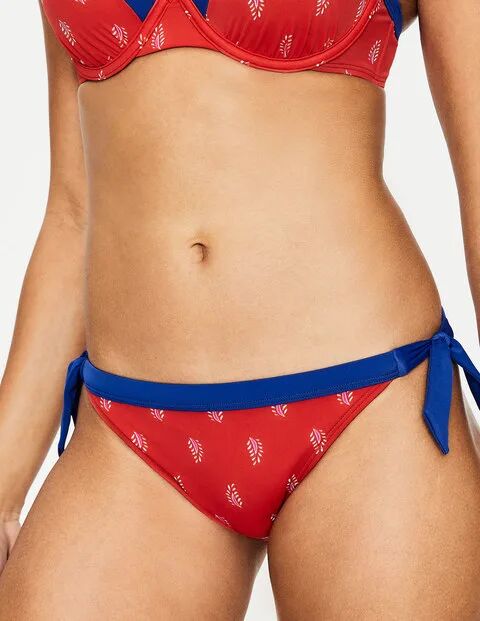 Boden Tie Bikini Bottoms Red Pop, Palm Stamp Women Boden  Size: 8