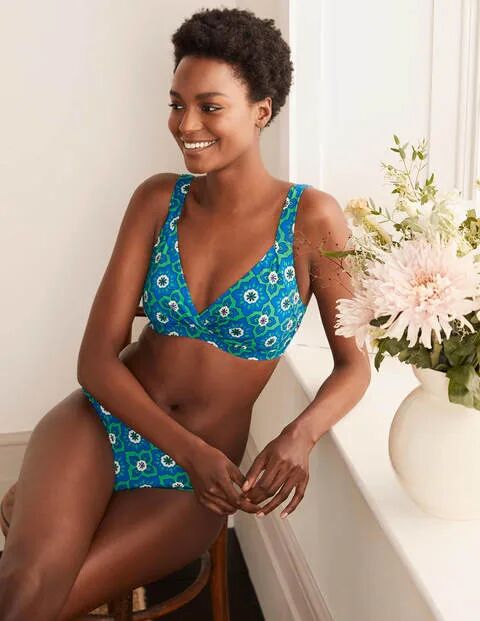 Boden Talamanca Bikini Top Sapling, Mosaic Stamp Women Boden Nylon Size: 6