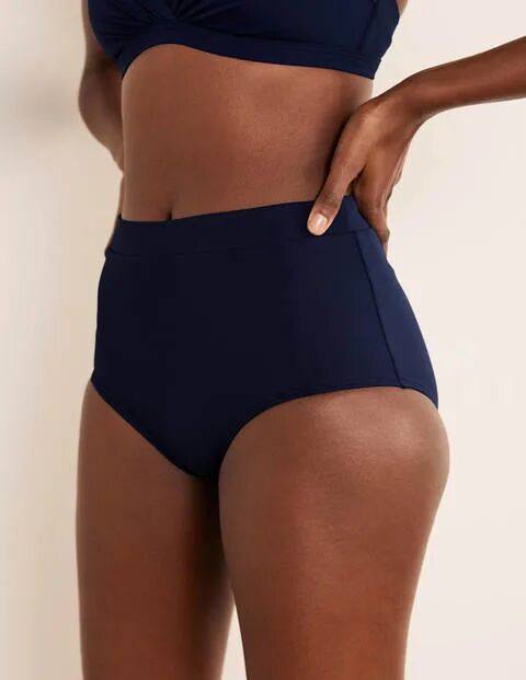 Boden High Waisted Bikini Bottoms French Navy Women Boden Nylon Size: 6