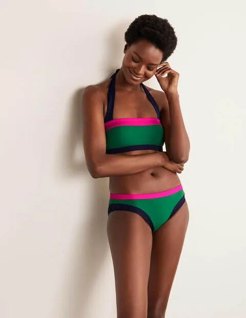Boden Santorini Bikini Bottoms Verde Colourblock Women Boden Nylon Size: 12