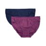 Ex Officio Women's Give-N-Go 2.0 Bikini Brief Panty - 2 Pack in Ink/Grape (E15473)   Size Large   HerRoom.com