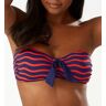 Tommy Bahama Women's Sea Well Tie Front Bandeau Swim Top in Blue (TSW10603T)   Size XL   HerRoom.com