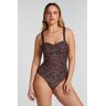 Hunkemöller Leopard swimsuit Brown  - female - Size: 10