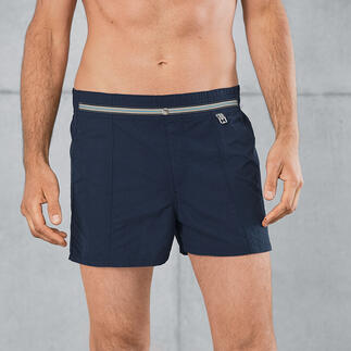 HOM Palmen-Badeshorts, 48/50 - Navy