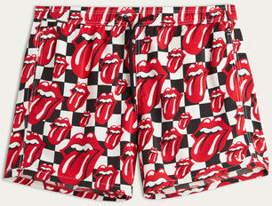 Intimissimi Boxer-Badehose Pegaso Rolling Stones Schach/Zunge Mann Schwarz Größe L