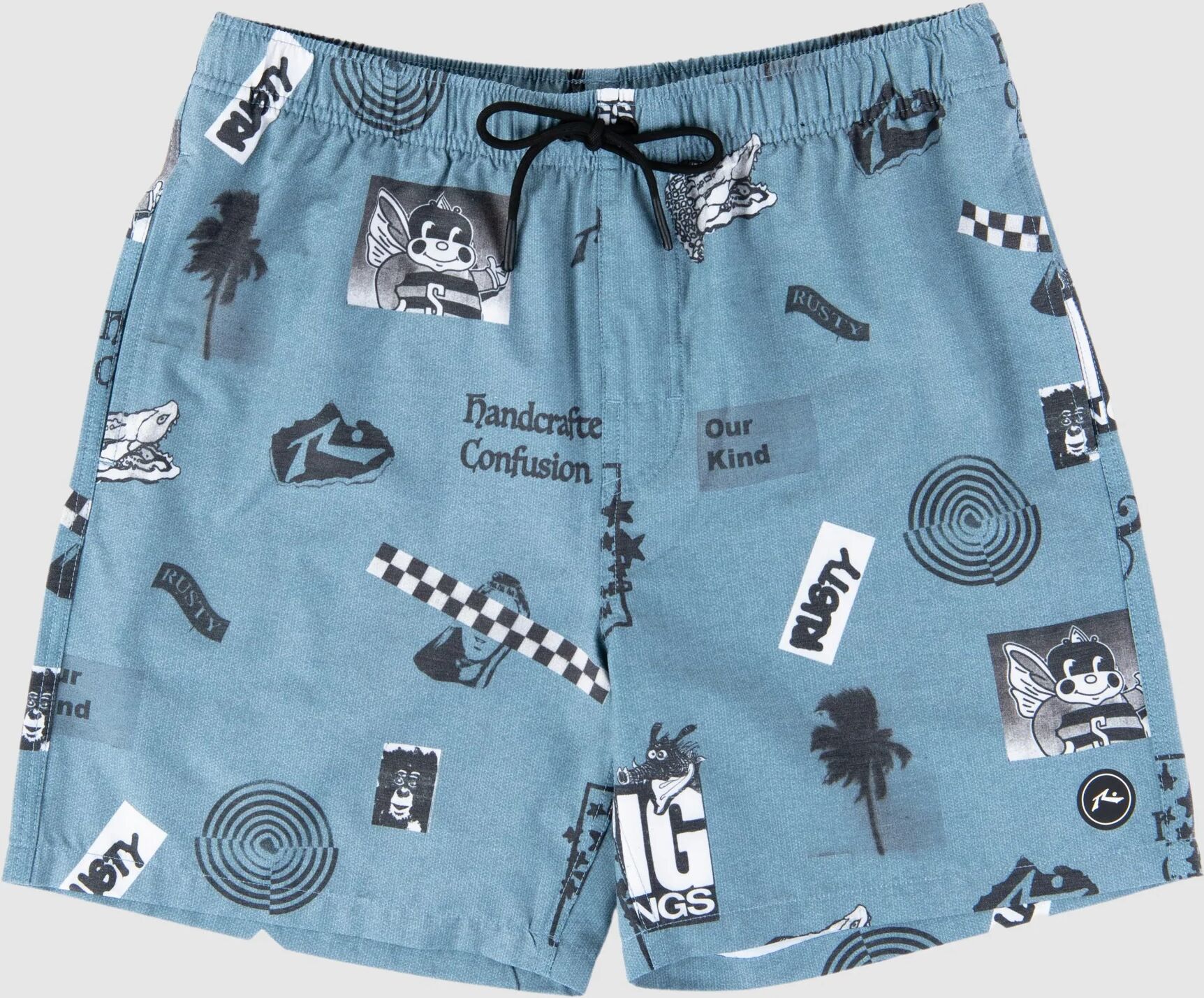 Rusty Triple Point Elastic Boardshort Boys - China Blue Rusty Australia, 16 / China Blue