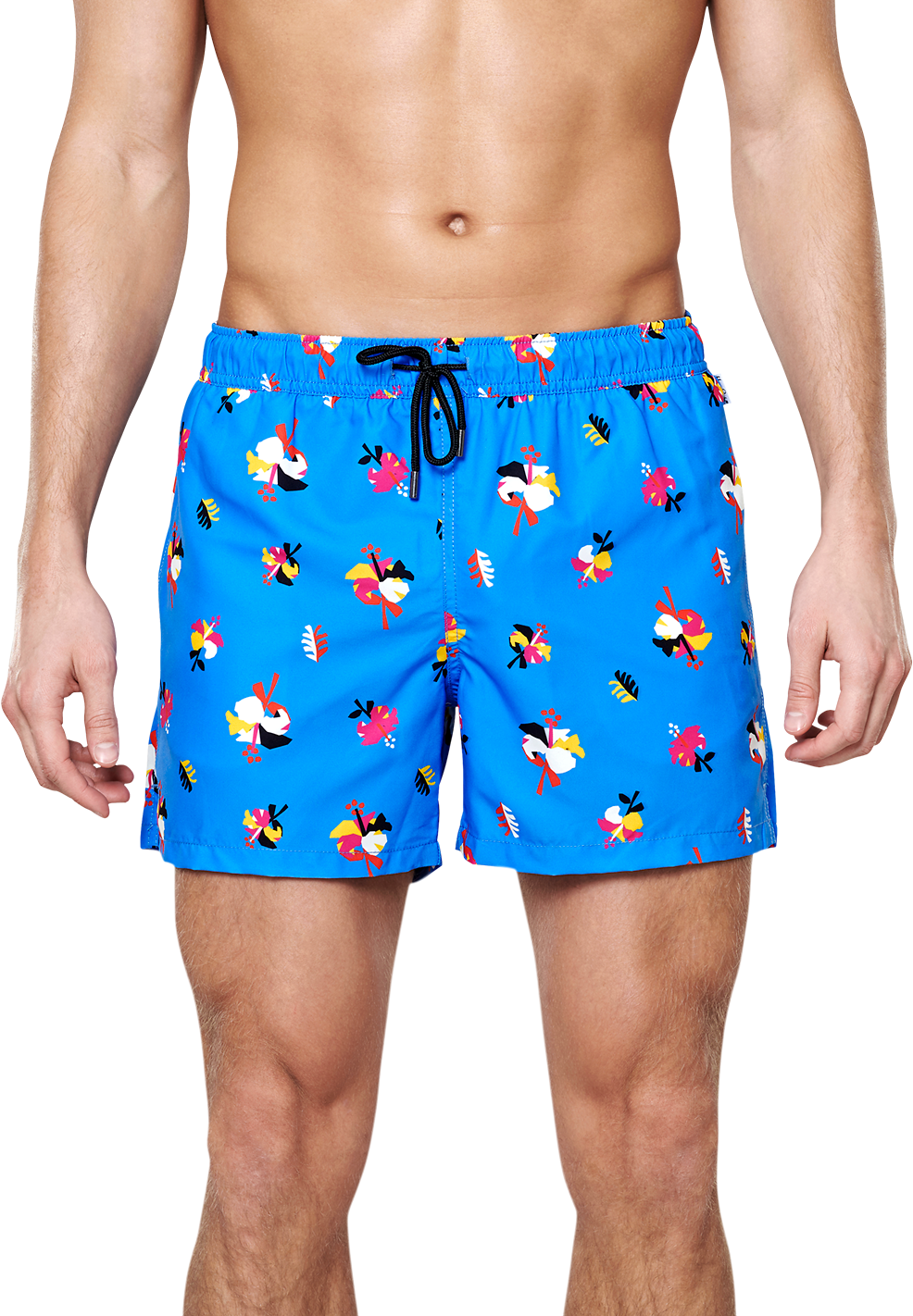 Happy Socks Hibiscus Swim Shorts - Blue,Pink - Men