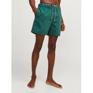 Jack & Jones Badeshorts »JPSTFIJI JJSWIM DB WB LY SN« Dark Green  XS