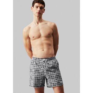 Calvin Klein Swimwear Badeshorts »MEDIUM DRAWSTRING-PRINT«, mit Alloverprint Grid Stroke B/W Aop Größe XXL (56)