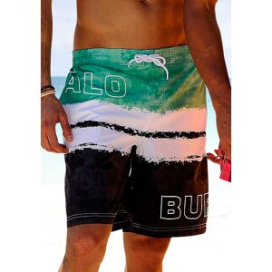 Buffalo Badeshorts, mit Logoprint schwarz-grün Größe M (50)