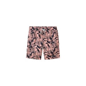 TOM TAILOR Herren Badeshorts mit Allover-Print, orange, Allover Print, Gr. S