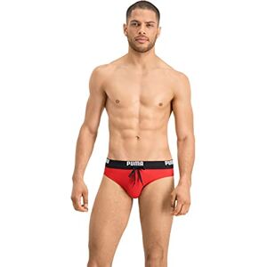 Puma Herren  Logo Heren Zwembrief Swim Briefs, Rot, M EU