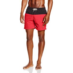Urban Classics Herren Badehose Block Swim Shorts, blk/red, XL