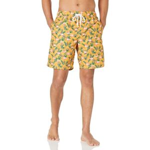 Amazon Essentials Herren Badehose, Schnell Trocknend, 23 cm, Orange Flamingo, S