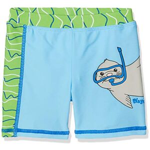 Playshoes Jungen UV-Schutz Shorts Robbe 461225, 791 Blau/Grün, 74-80