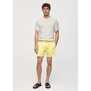 mango man Basic-Badeshorts mit Kordelzug - Limette - S - männlich