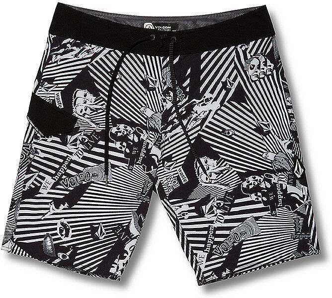 VOLCOM Herren Boardshort Mod Lido Prnt 20" schwarz   Größe: 33   A0812101 Auf Lager Herren 33