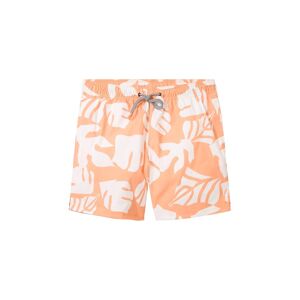 TOM TAILOR DENIM Herren Stretch-Badeshorts, orange, Allover Print, Gr. XL