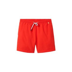 TOM TAILOR Herren Unifarbende Badeshorts, rot, Uni, Gr. XL