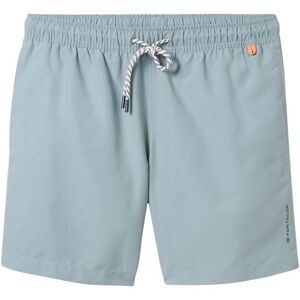 TOM TAILOR Herren Unifarbende Badeshorts, grün, Uni, Gr. S