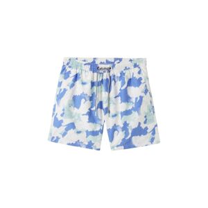 TOM TAILOR DENIM Herren Badeshorts mit Allover Print, blau, Allover Print, Gr. M