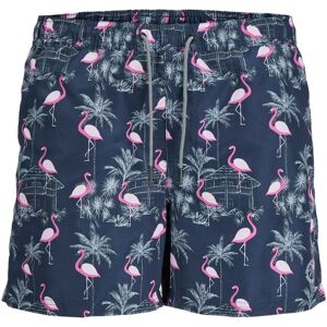 Jack & Jones Badeshorts mit Flamingo-Motiv - Marine - Size: 46/30