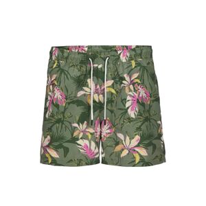 Jack & Jones Badeshorts mit floralem Muster - Grün - Size: 48/30