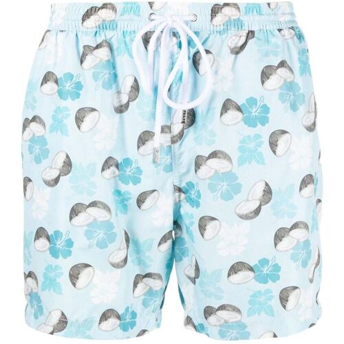 Barba Badeshorts mit Kokosnuss-Print – Blau M/L/XL Male