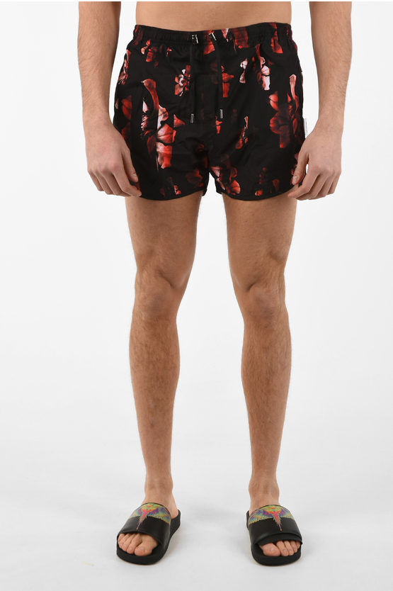 Neil Barrett Printed SLIDING ANEMONE Swim Shorts Größe Xs