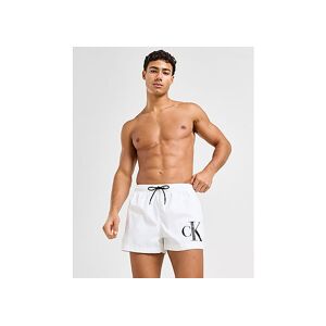 Calvin Klein Swim CK Logo Swim Shorts, White