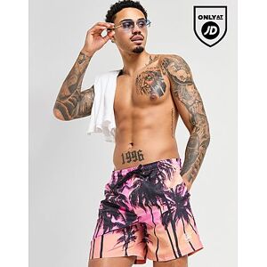 McKenzie Sunset Palm Swim Shorts, PURPLE