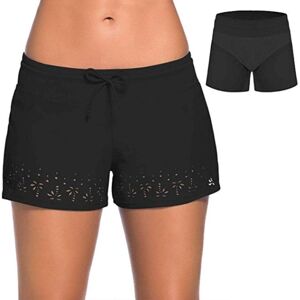 Bikinitrusser til kvinder Badetøj Beach Shorts Hot Pants Badetøj . Black,XL