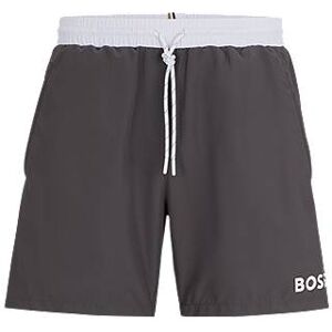 Boss Contrast-logo swim shorts in recycled material