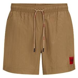 HUGO Quick-dry swim shorts with red logo label