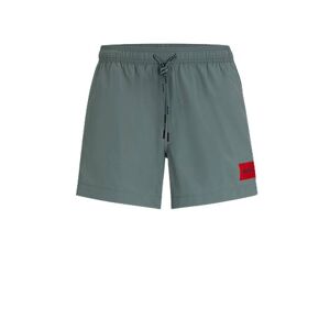 HUGO Quick-dry swim shorts with red logo label