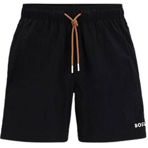 Boss Logo swim shorts with side stripes and logo