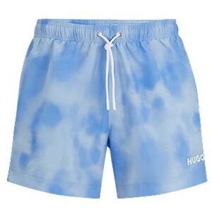 HUGO Logo swim shorts in printed quick-drying fabric