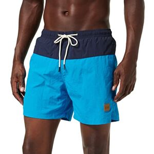 Urban Classics Men's Block Swim Shorts, Swimming Trunks, Nvy/Tur, XS