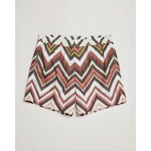 Missoni Zig Zag Printed Swim Shorts Brown/Green men L Grøn