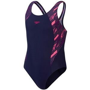 Speedo Badedragt - Hyperboom Splice Muscleback - Navy/pink - Speedo - 7-8 År (122-128) - Badetøj